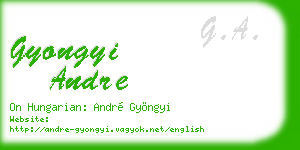 gyongyi andre business card