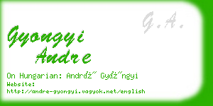 gyongyi andre business card